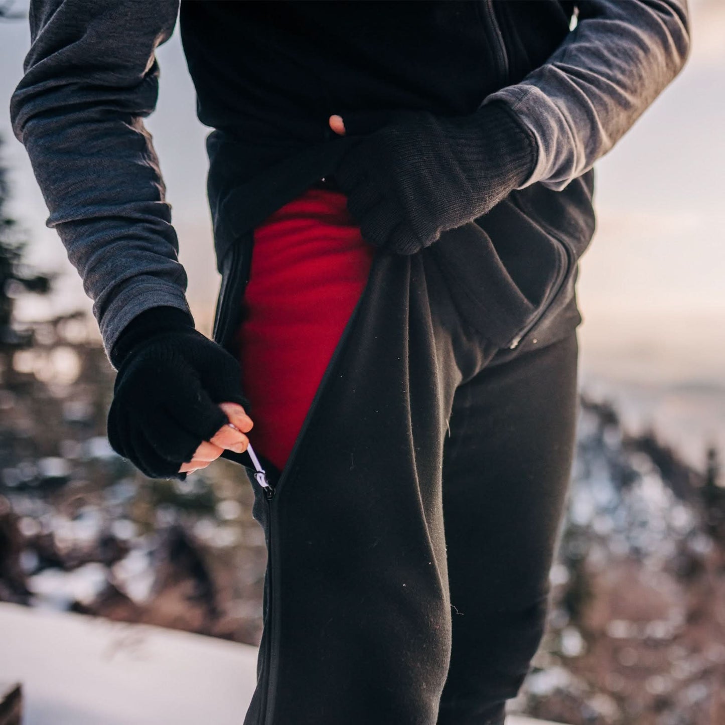 Minus33 | Heavyweight Wool Zip-Off Bottoms 3/4 length - 100% Merino Wool