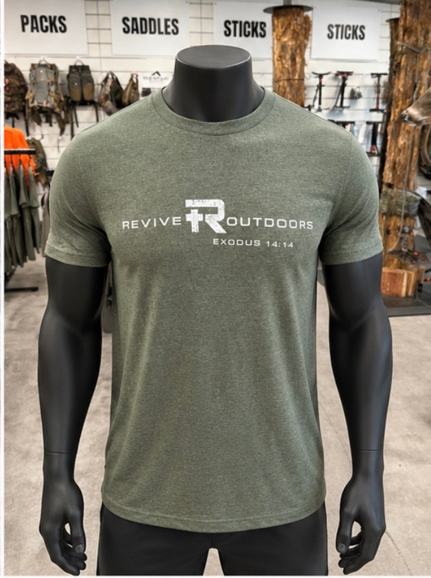 Revive Outdoors Bible Verse Logo Tee