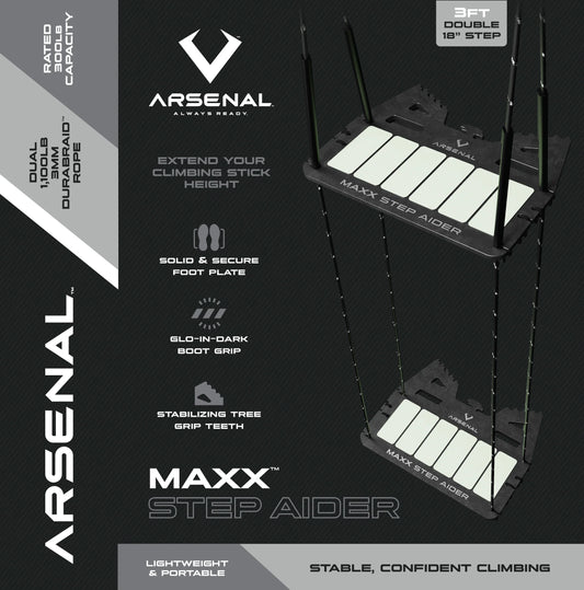 Hunt Arsenal | MAXX™ DOUBLE STEP Climbing Stick Aider (GEN2)