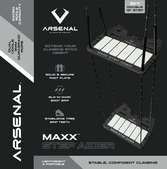 Hunt Arsenal | MAXX™ DOUBLE STEP Climbing Stick Aider (GEN2) (Summer Preorder)