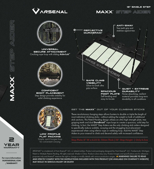 Hunt Arsenal | MAXX™ STEP Climbing Stick Aider (GEN2) (Summer Preorder)