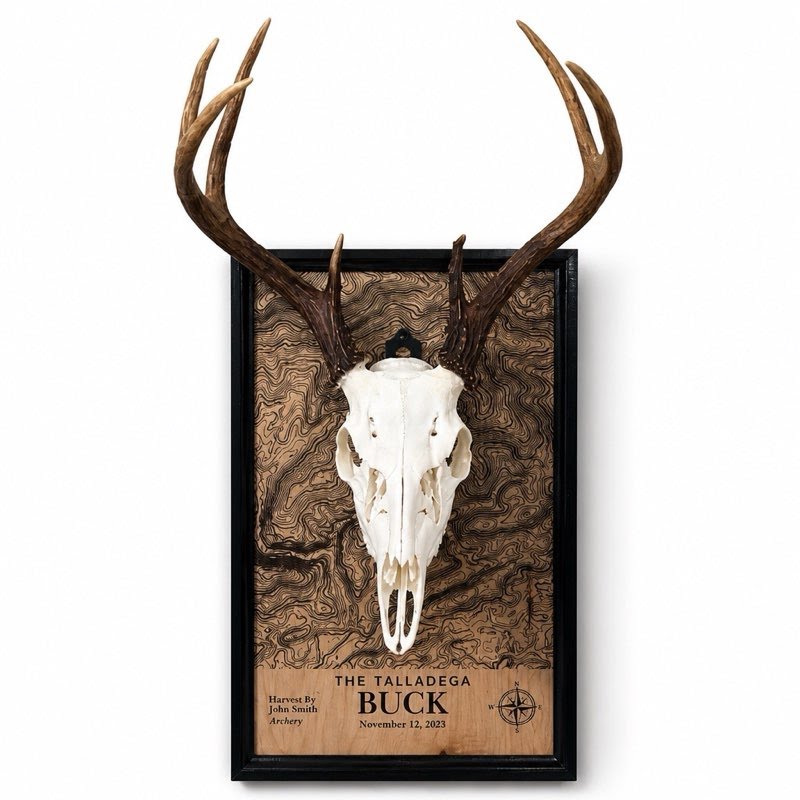 818 Topo Mounts | Custom Topographic European Mount Plaques