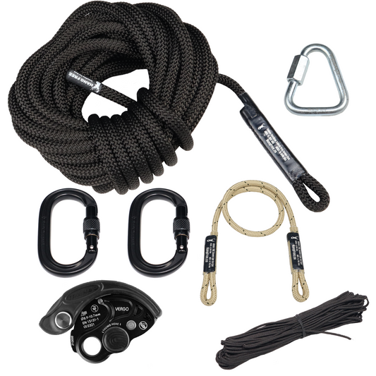 Hang Free | 10mm BlackOut Deluxe One Stick/Rappel Kit With Trango Vergo
