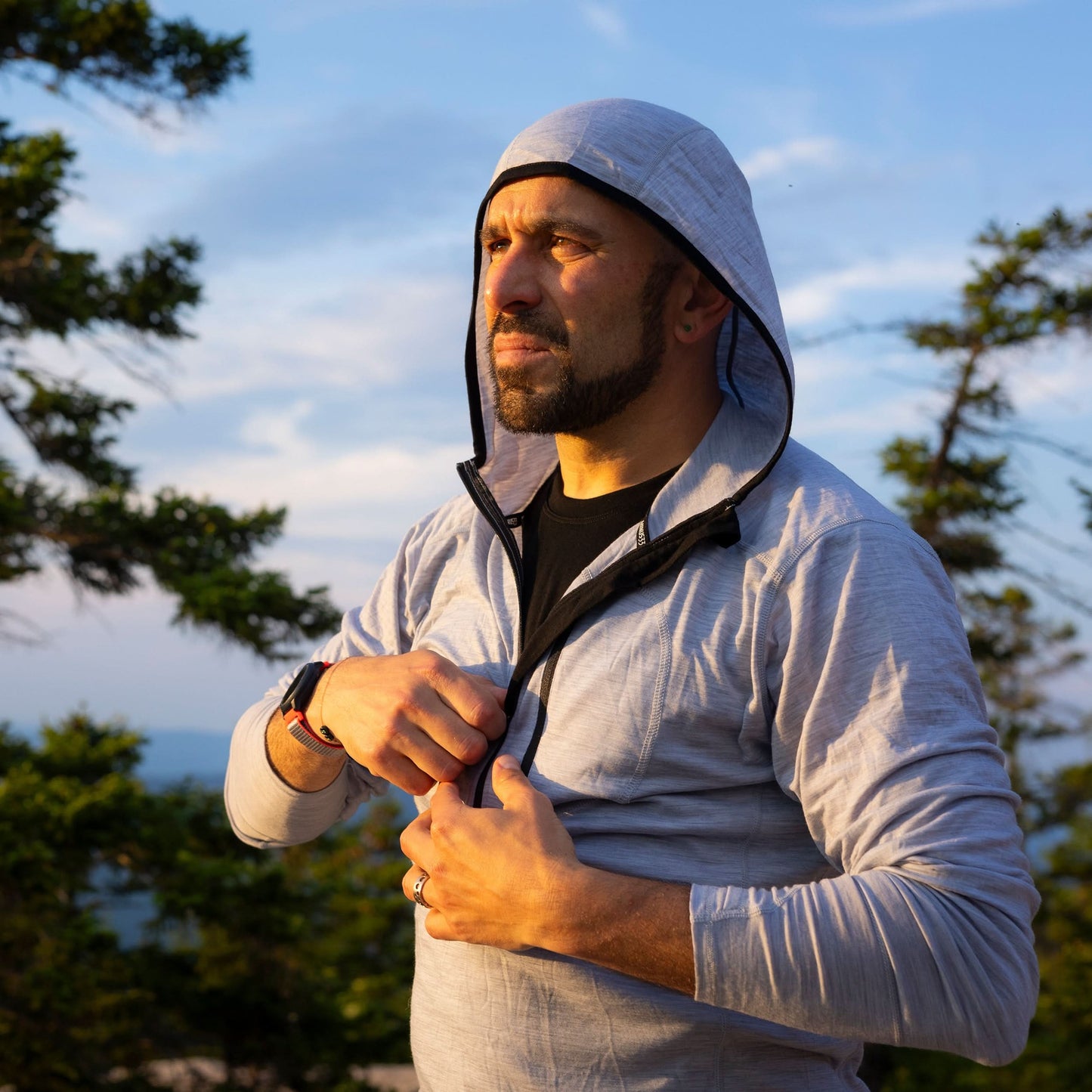 Minus33 | Men's Wool 1/4 Zip Merino Sun Hoodie - Microweight