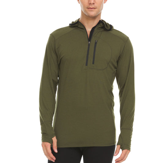Minus33 | Men's Wool 1/4 Zip Merino Sun Hoodie - Microweight