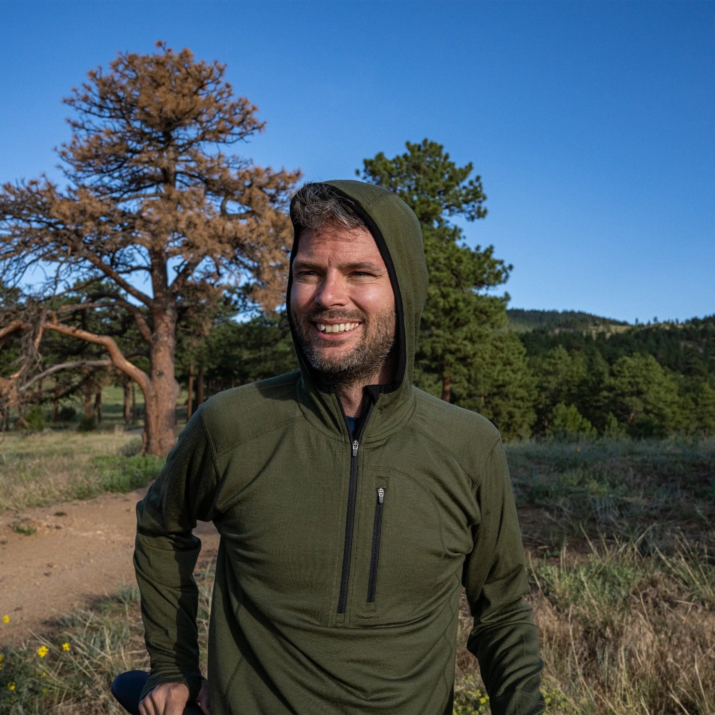 Minus33 | Men's Wool 1/4 Zip Merino Sun Hoodie - Microweight