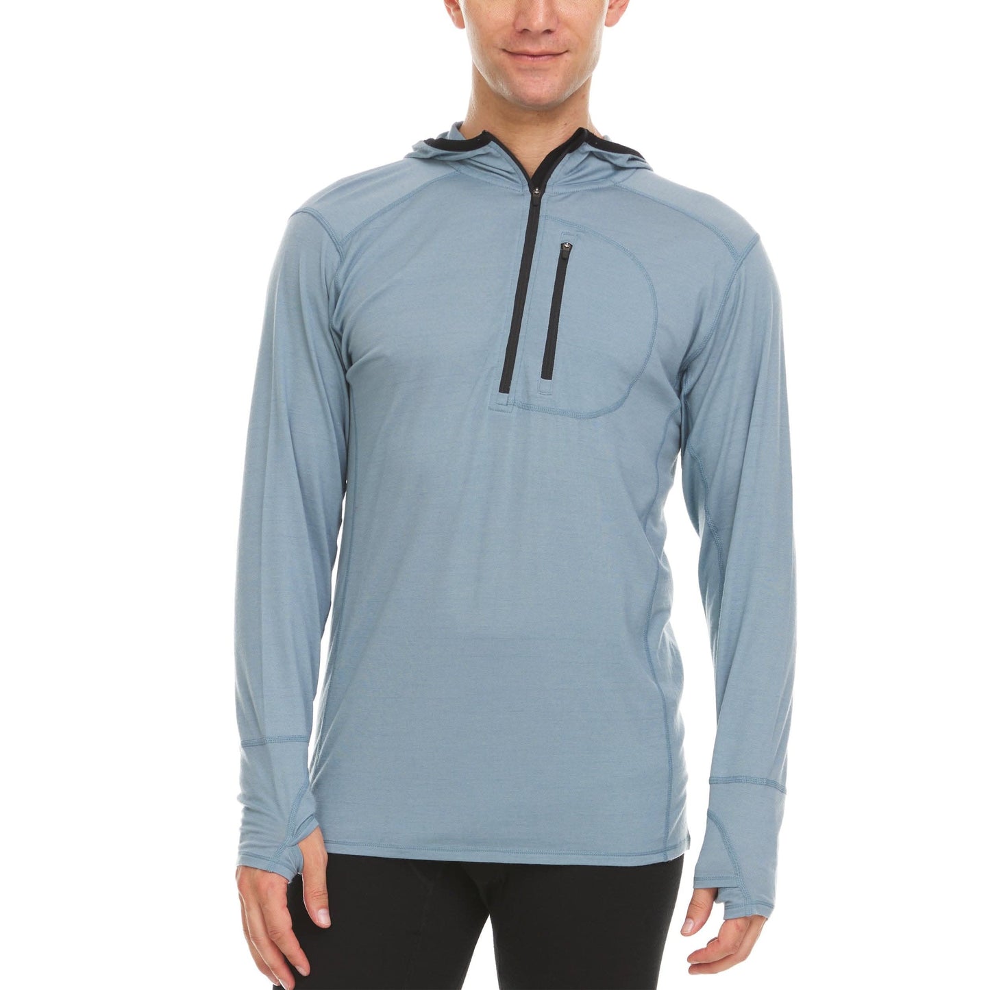 Minus33 | Men's Wool 1/4 Zip Merino Sun Hoodie - Microweight