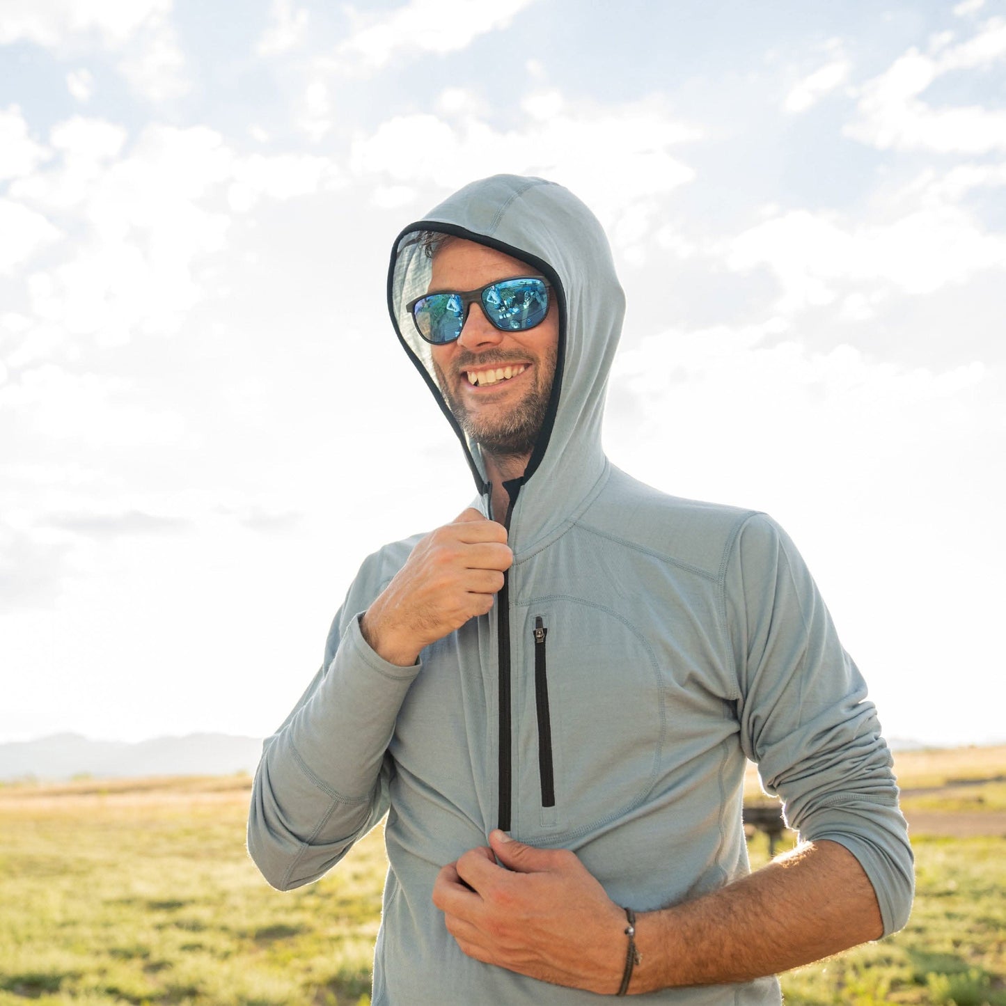 Minus33 | Men's Wool 1/4 Zip Merino Sun Hoodie - Microweight