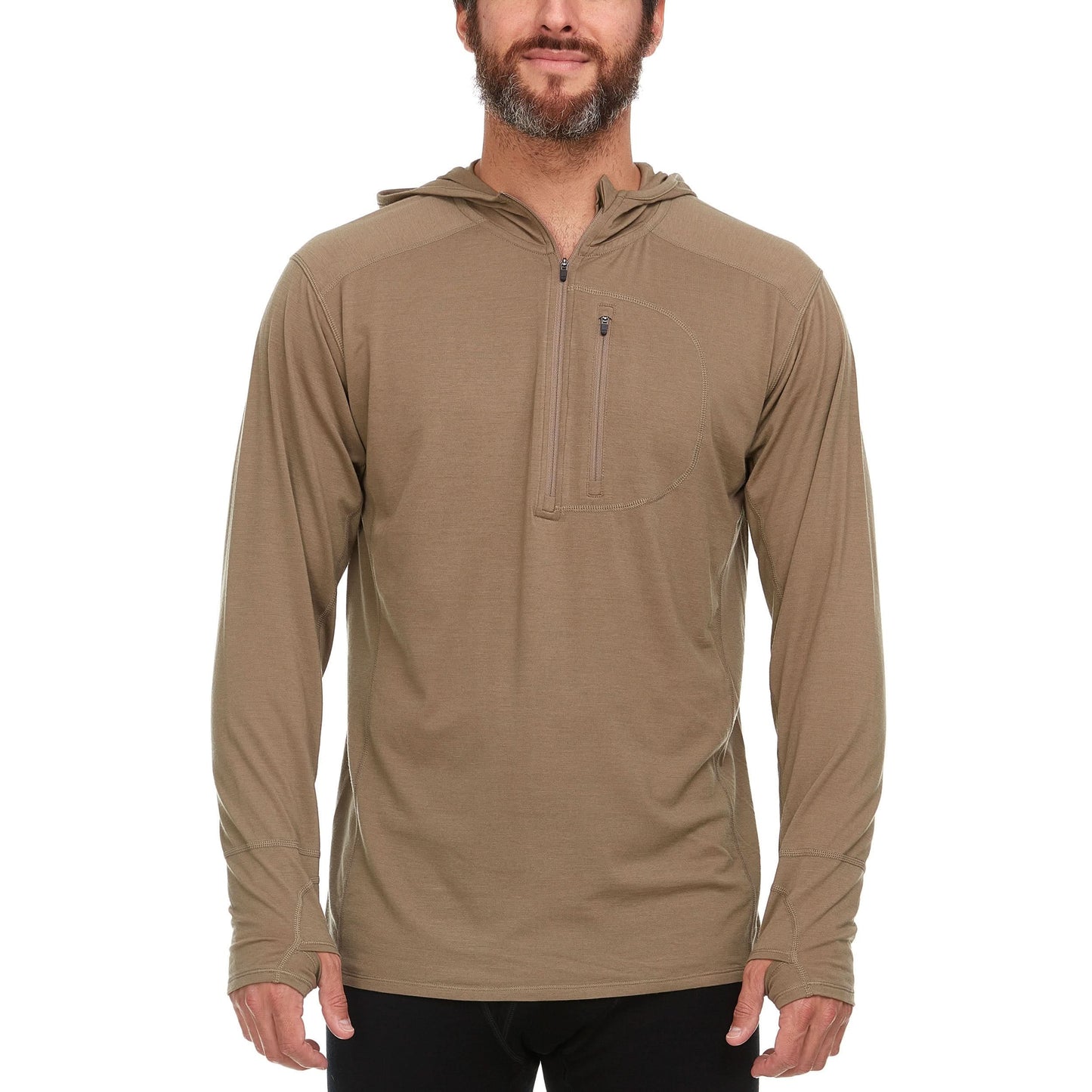 Minus33 | Men's Wool 1/4 Zip Merino Sun Hoodie - Microweight
