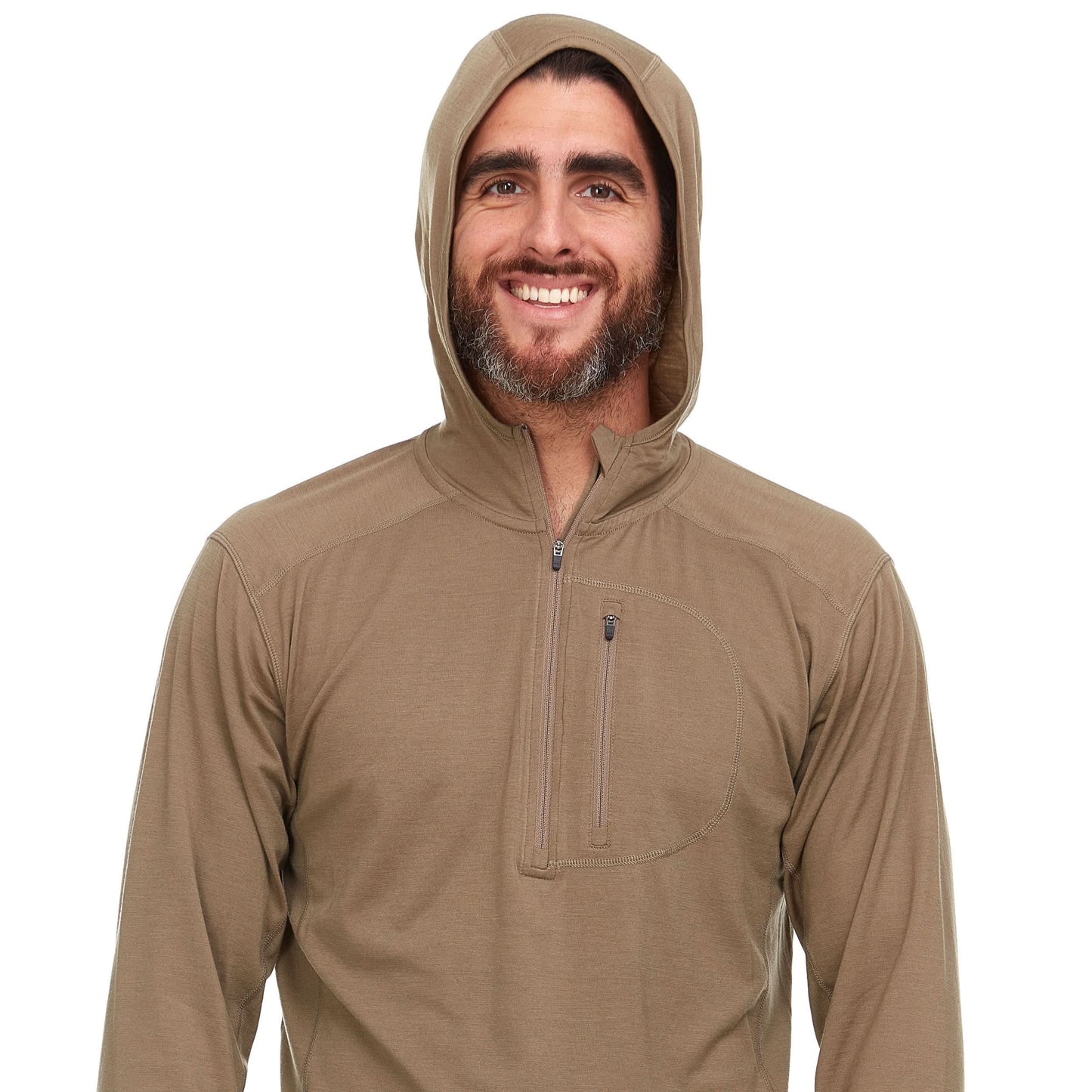 Minus33 | Men's Wool 1/4 Zip Merino Sun Hoodie - Microweight