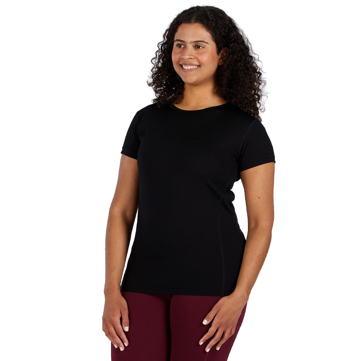 Lightweight Women's T-Shirt Crew Top - 100% Merino Wool