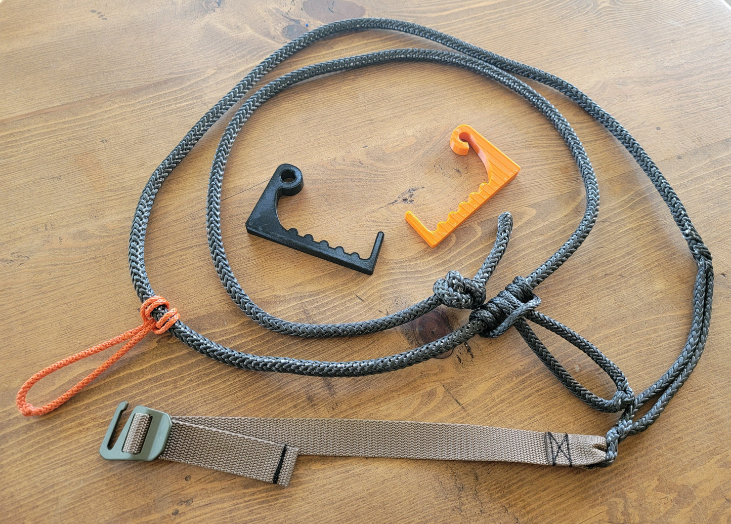 Custom Amsteel Products | 1/4" AmSteel Tether with Tether Bow Hanger WEBBING Package
