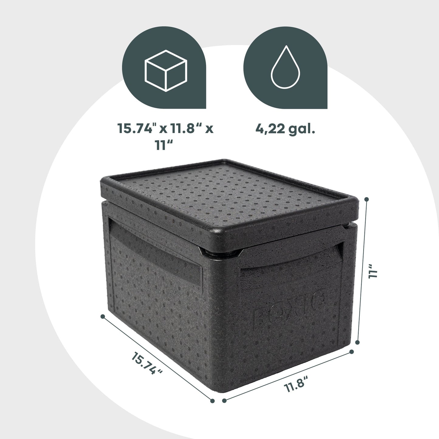 Boxio | BOXIO COOL PLUS I Passive cooler box with cool packs