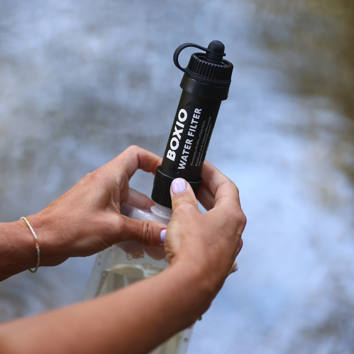 BOXIO | WATER FILTER SYSTEM I Water Filter with 1.32 gal Water Bag
