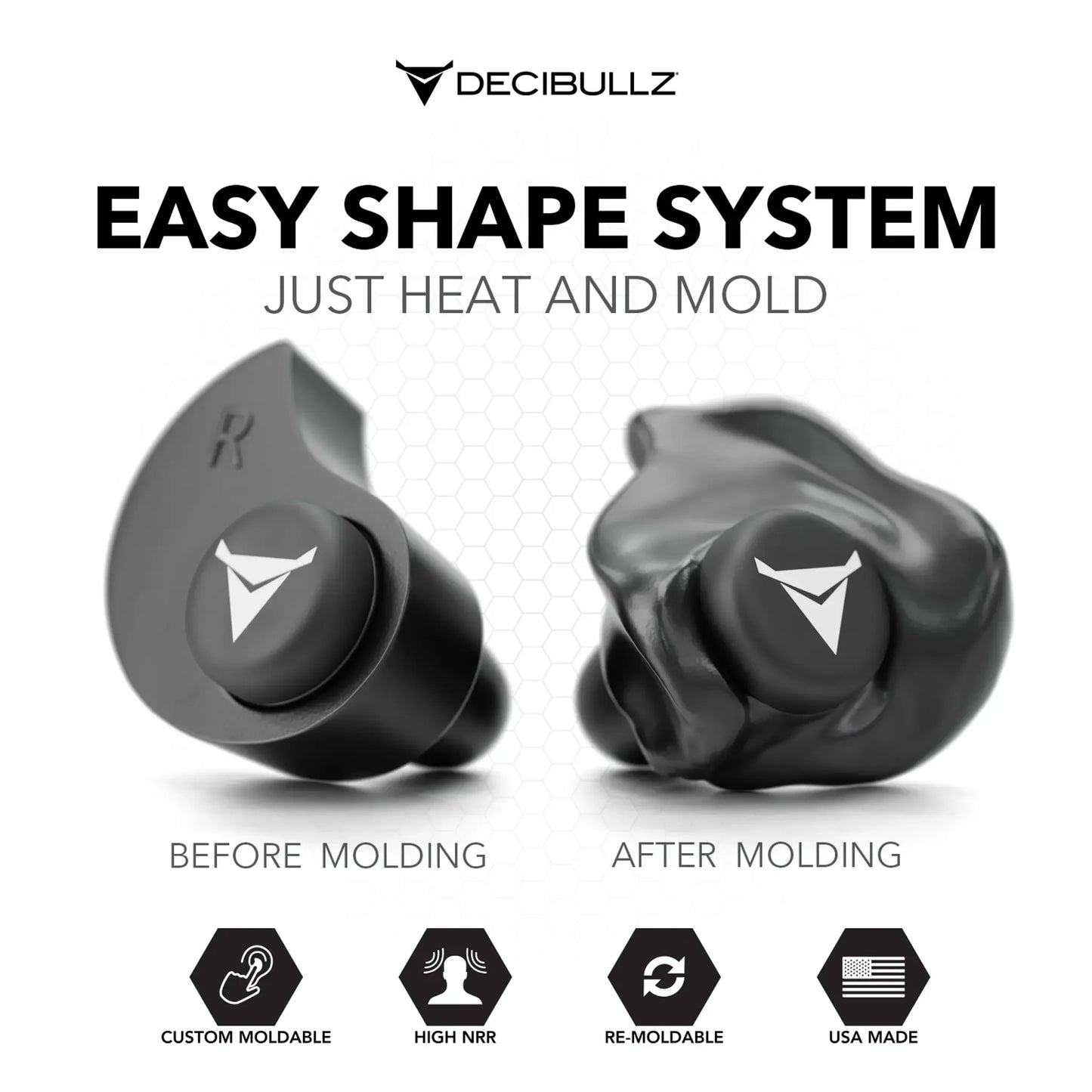 Decibullz | Custom Molded Earplugs 31dB NRR