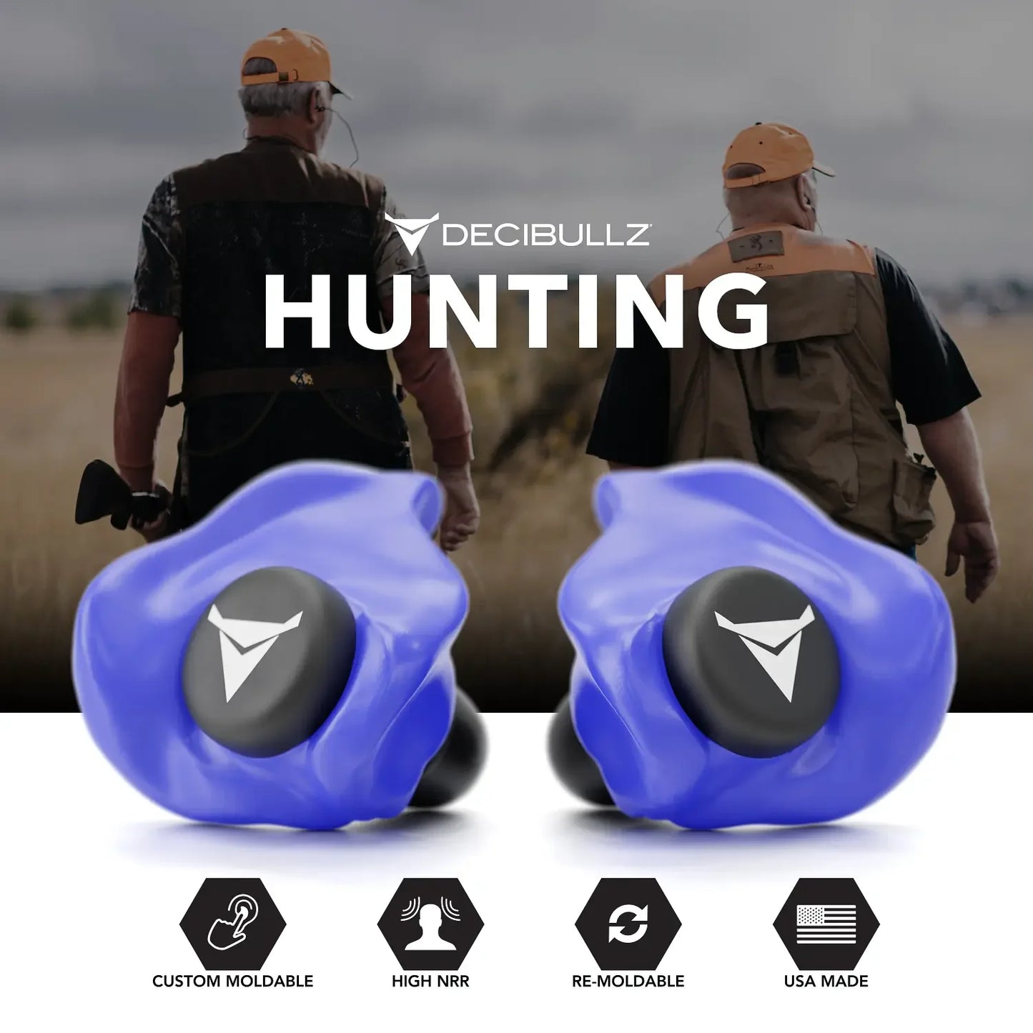 Decibullz | Custom Molded Earplugs 31dB NRR Pro-Pack with Case and Lanyard