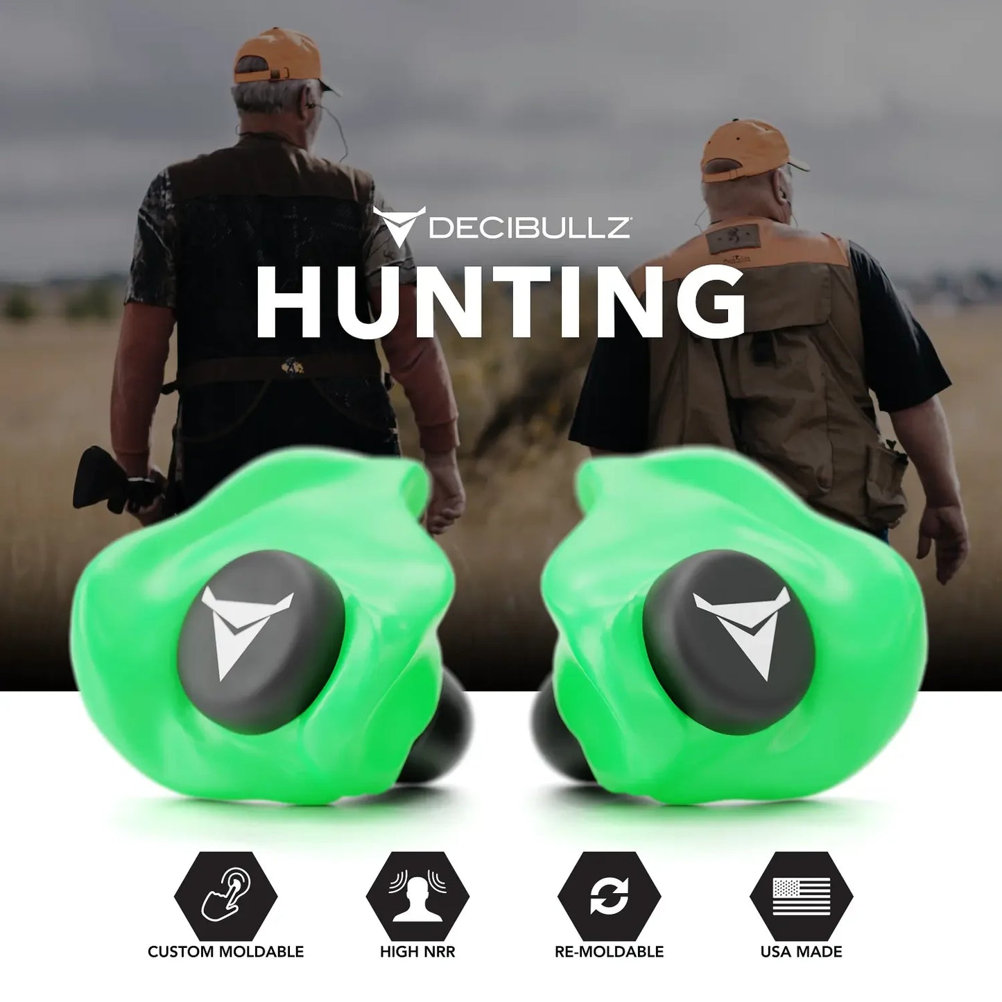 Decibullz | Custom Molded Earplugs 31dB NRR Pro-Pack with Case and Lanyard