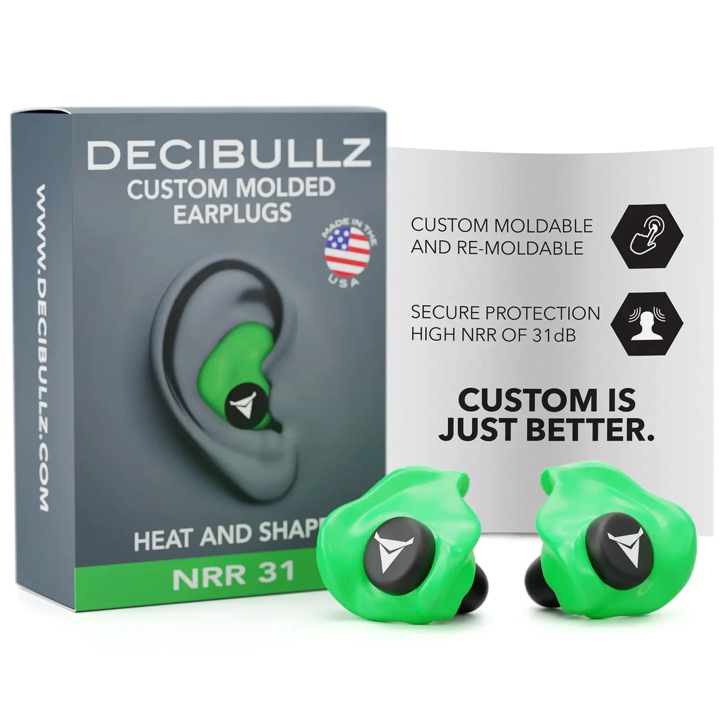Decibullz | Custom Molded Earplugs 31dB NRR
