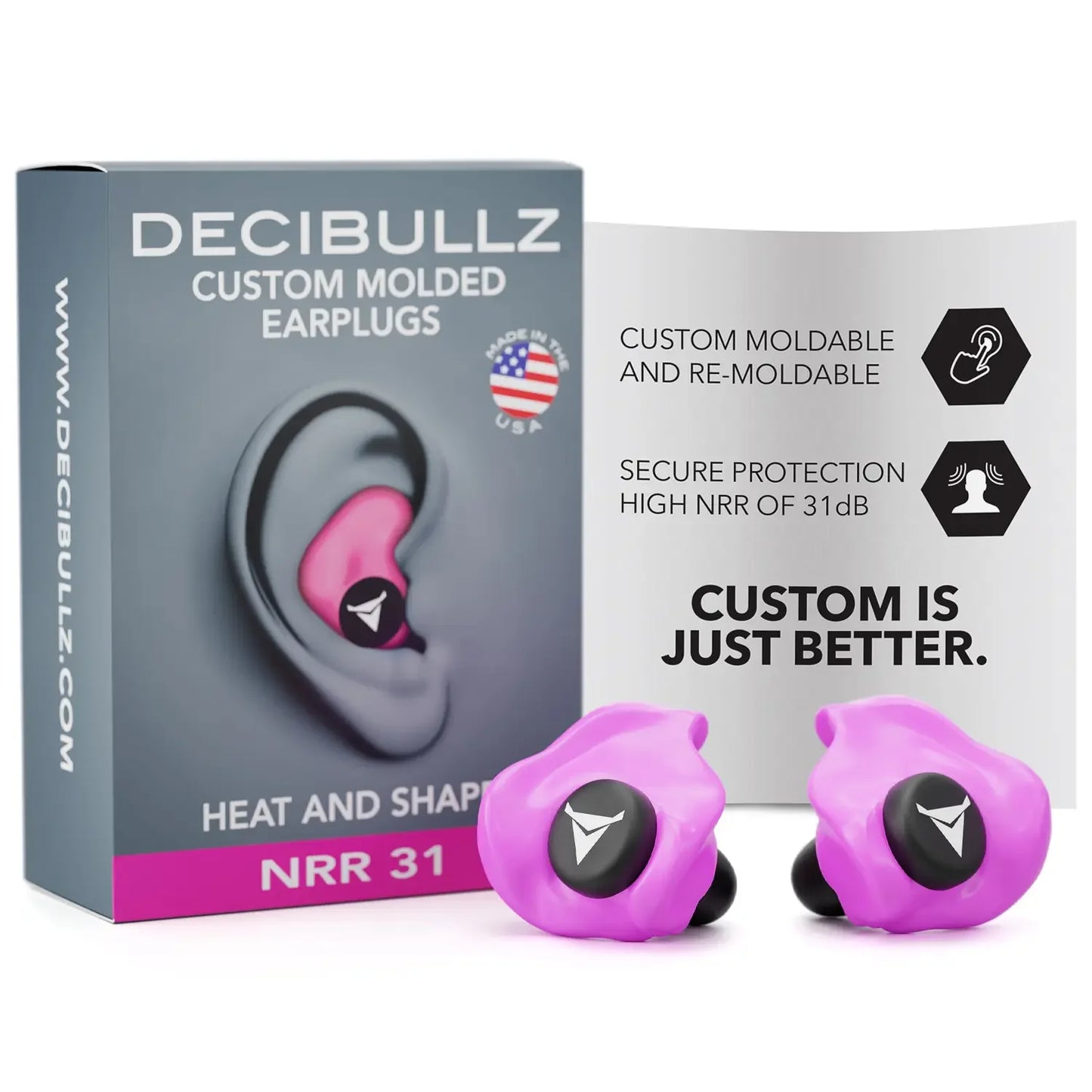 Decibullz | Custom Molded Earplugs 31dB NRR
