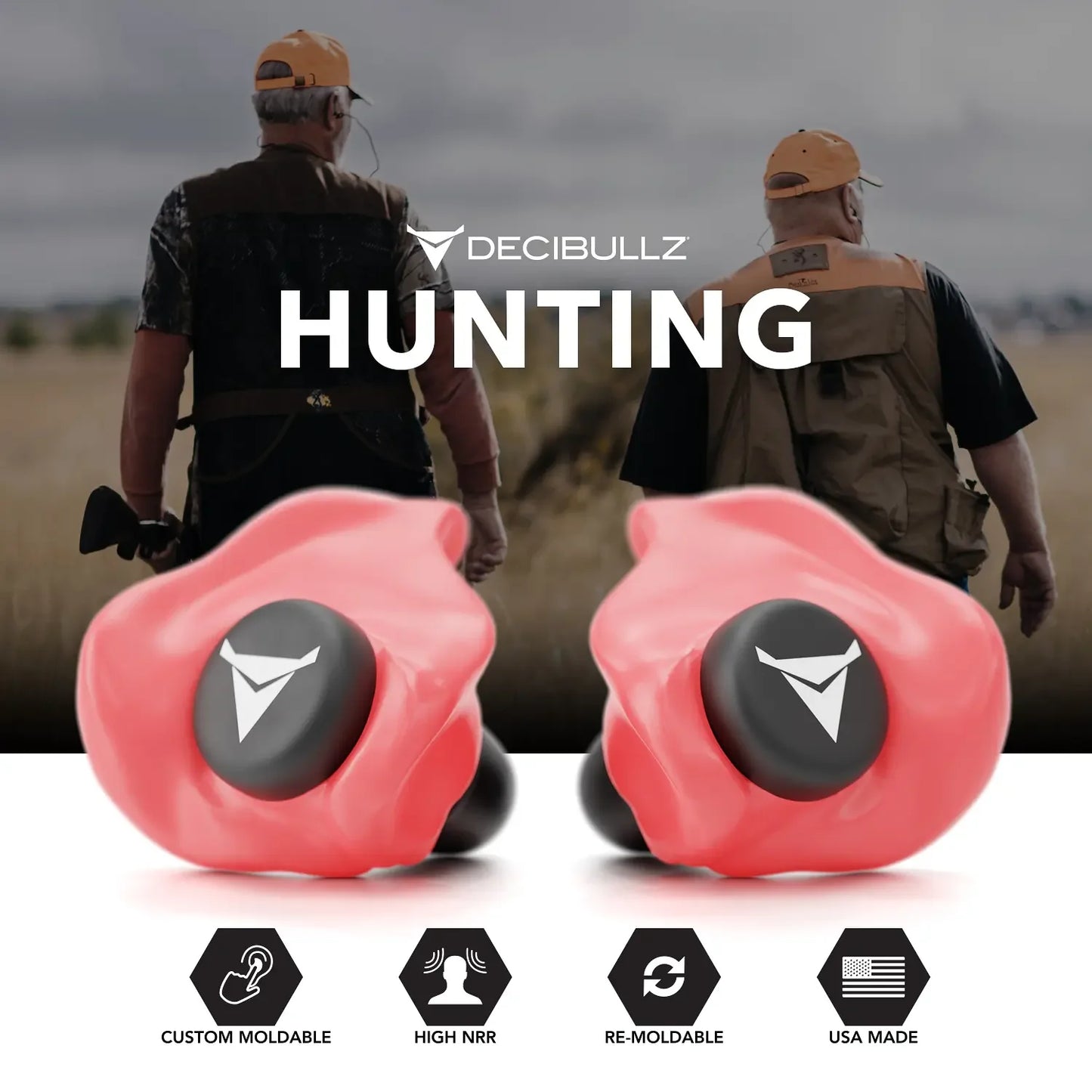 Decibullz | Custom Molded Earplugs 31dB NRR Pro-Pack with Case and Lanyard