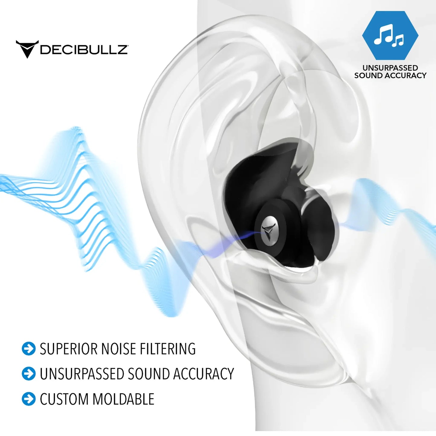 Decibullz | Custom Molded Professional High-Fidelity Filter Earplugs