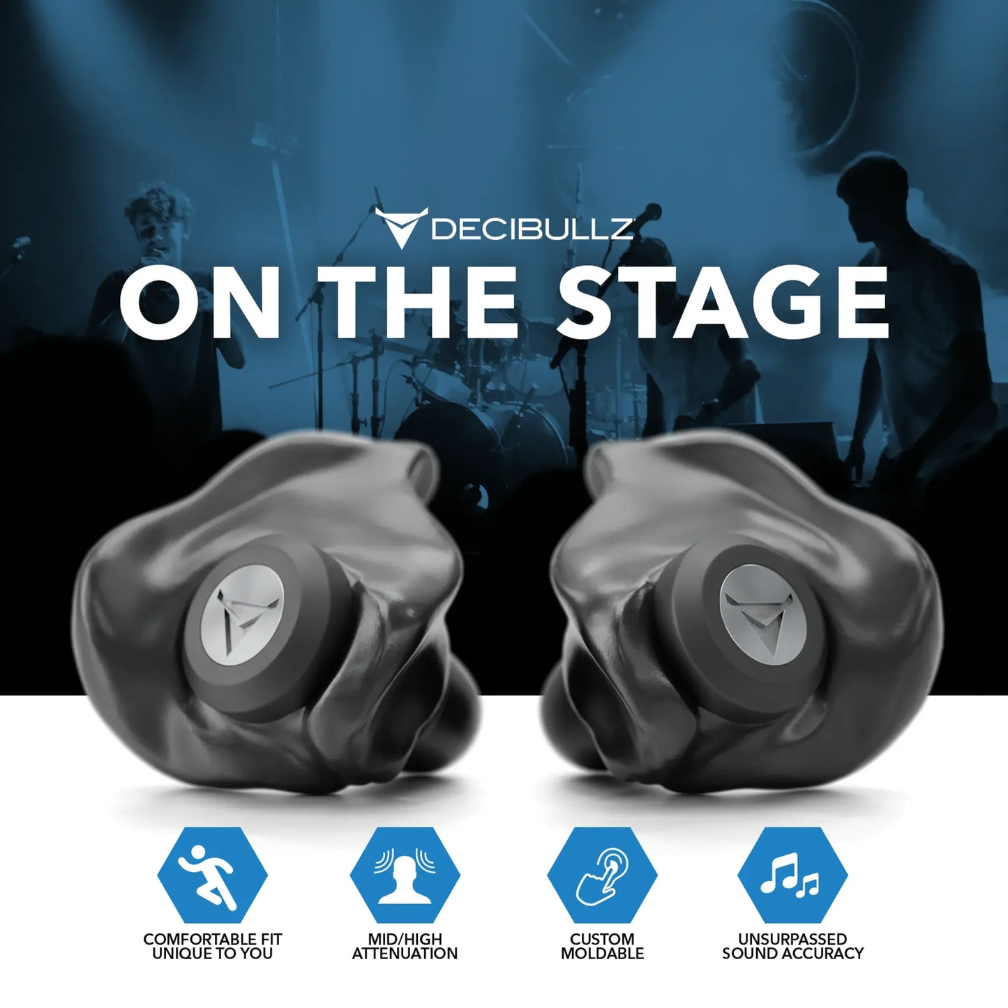 Decibullz | Custom Molded Professional High-Fidelity Filter Earplugs