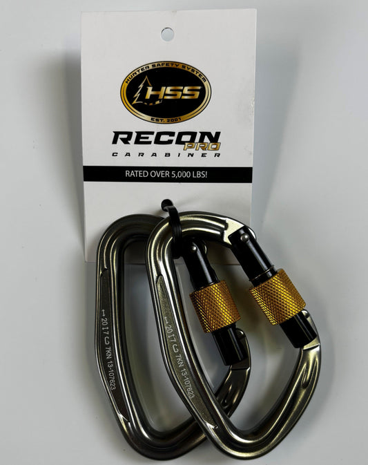 Hunter Safety System | Recon Pro ~ Ultralite, Hi-strength Aluminum Carabiners