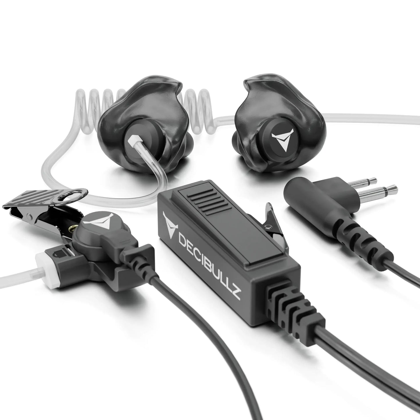 Decibullz | +Isolation Custom Molded Two-Way Surveillance Acoustic Tube Headset (Motorola)