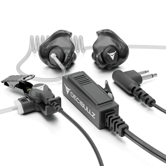 Decibullz | +Isolation Custom Molded Two-Way Surveillance Acoustic Tube Headset (Motorola)