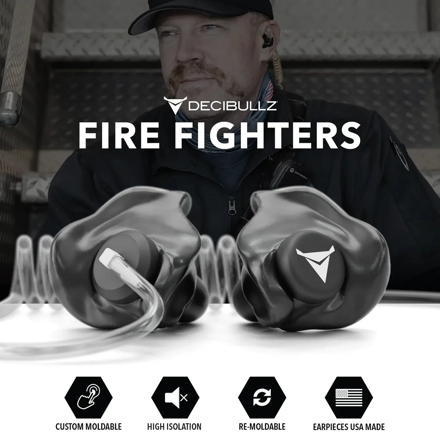 Decibullz | +Isolation Custom Molded Listen-Only Surveillance Acoustic Tube Headset