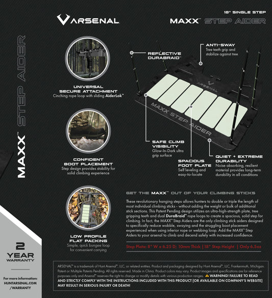 Hunt Arsenal | MAXX™ STEP Climbing Stick Aider (GEN2)
