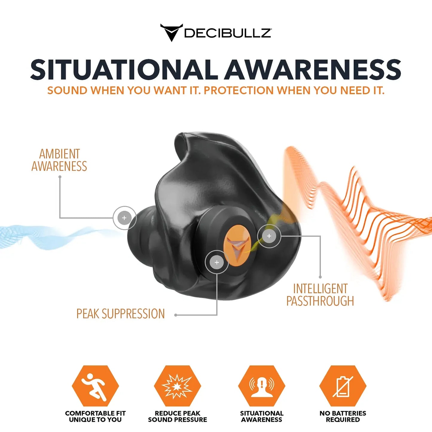 Decibullz | Custom Molded Percussive Shooting Filter Earplugs