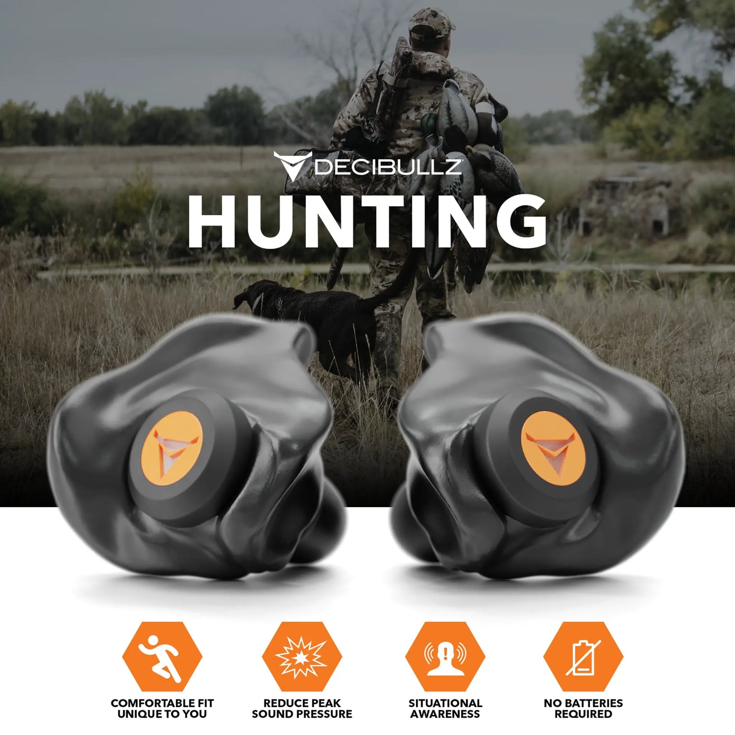 Decibullz | Custom Molded Percussive Shooting Filter Earplugs