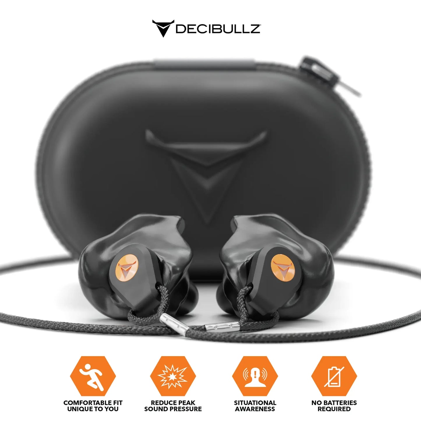 Decibullz | Custom Molded Percussive Shooting Filter Earplugs