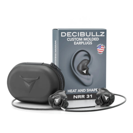Decibullz | Custom Molded Earplugs 31dB NRR Pro-Pack with Case and Lanyard