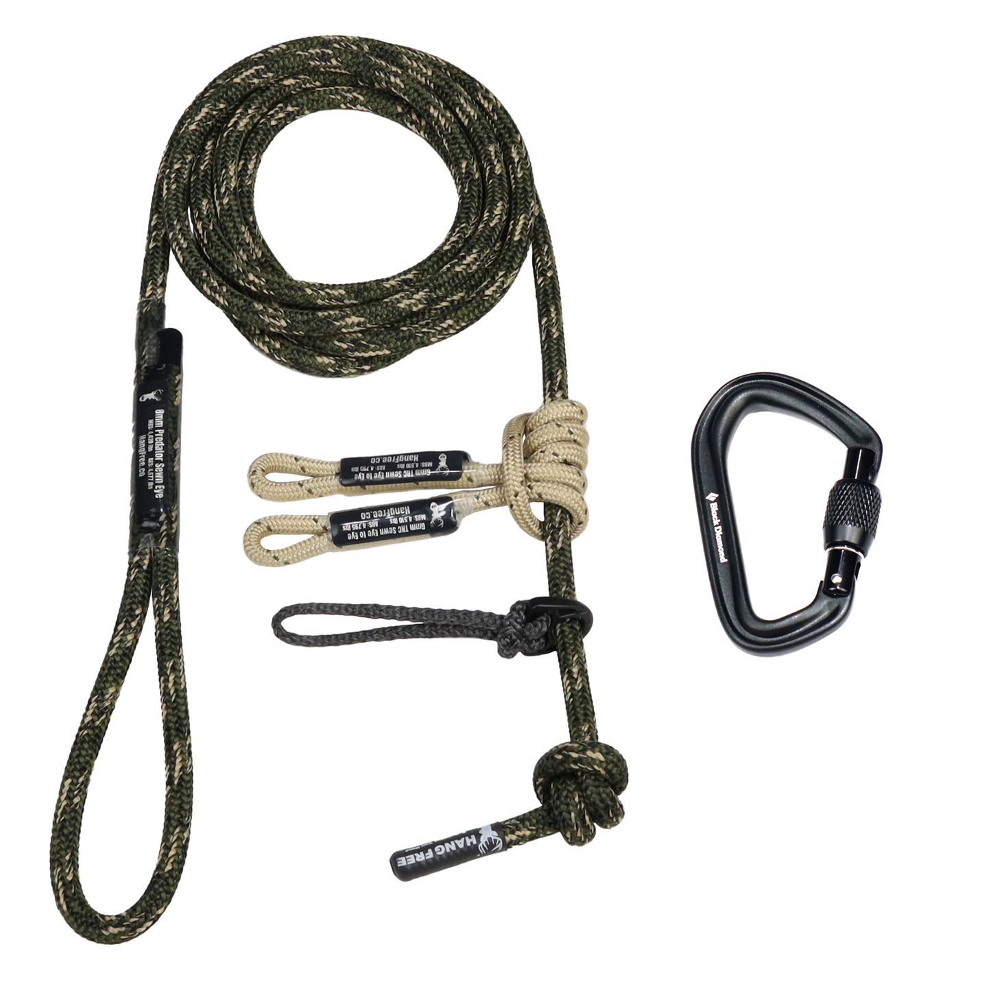 Hang Free | 8mm Predator™ Sewn Tree Tether & Lineman's Belts