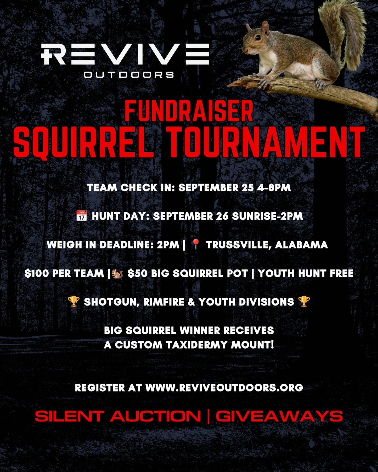 Fundraiser Squirrel Tournament Sign-Up!