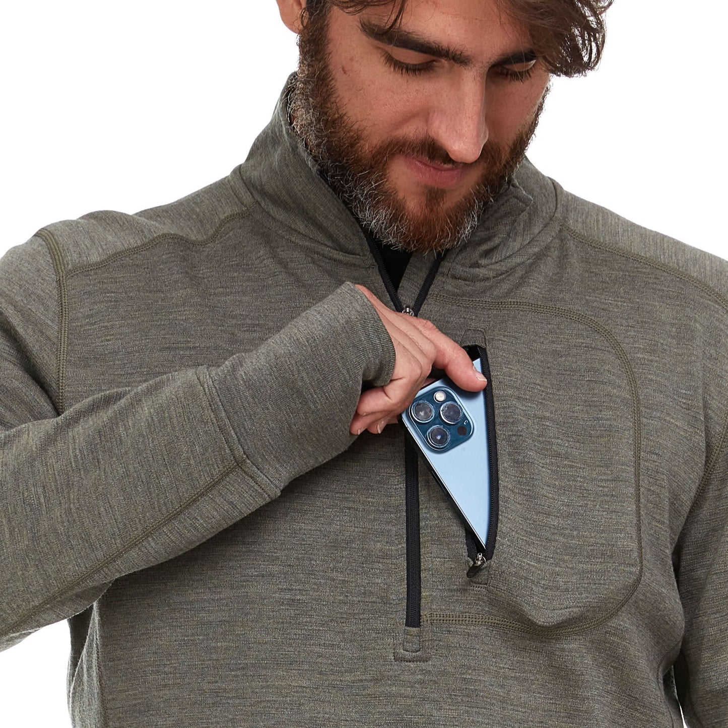 Minus33 | Heavyweight Men's Wool 1/4 Zip - 100% Merino Wool