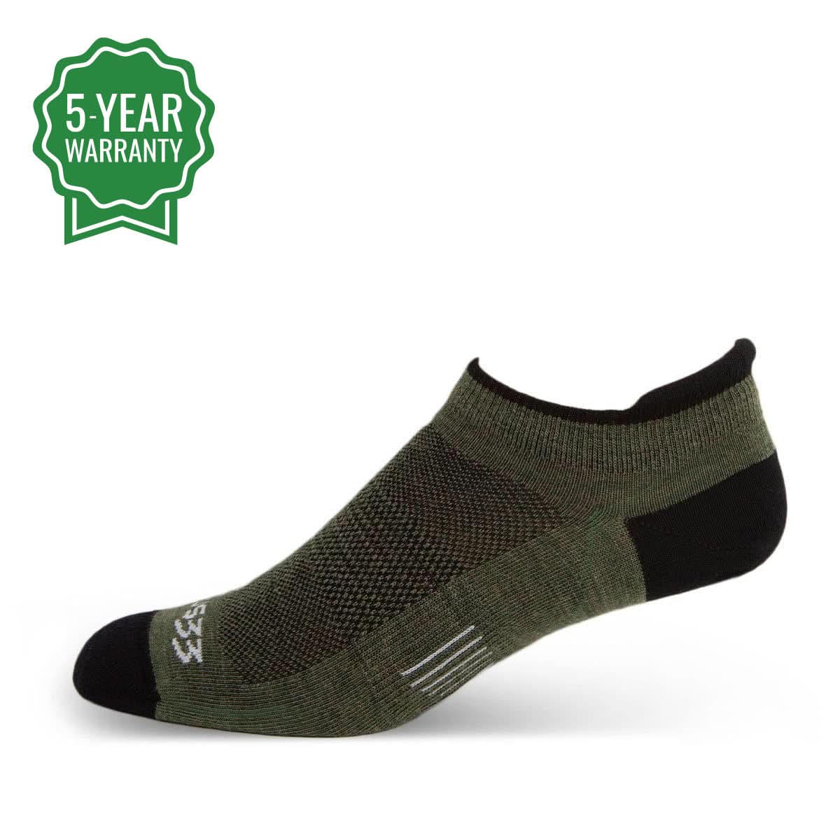 Minus33 | Microweight - No Show Tab Wool Socks Mountain Heritage